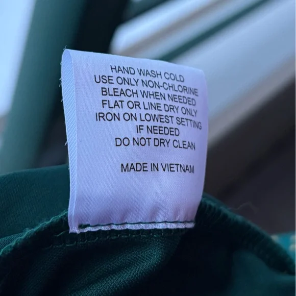 🆕 ✨ Midnight Doll Green Gold Dotted Mini Dress M Tie Party Holiday Chic Size M - Picture 15 of 15